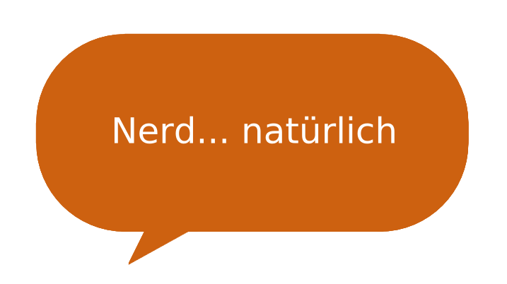 Das Bild einer orangen Sprechblase fungiert hier als Link.